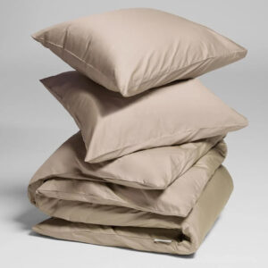 Posteljnina ekološki bombaž saten WARM TAUPE več dimenzij