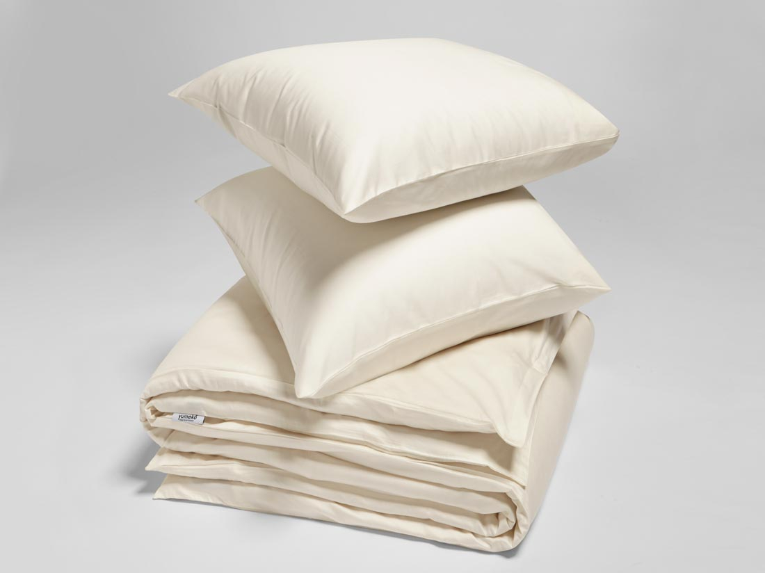 Posteljnina ekološki bombaž saten NATUR več dimenzij