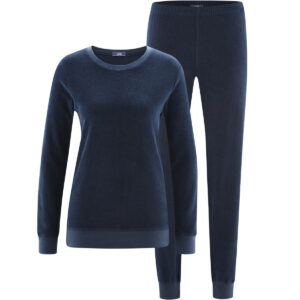 Ženska pižama iz 100% eko bombaža frotir MODRA Ženska pižama iz 100% eko bombaža frotir MODRA