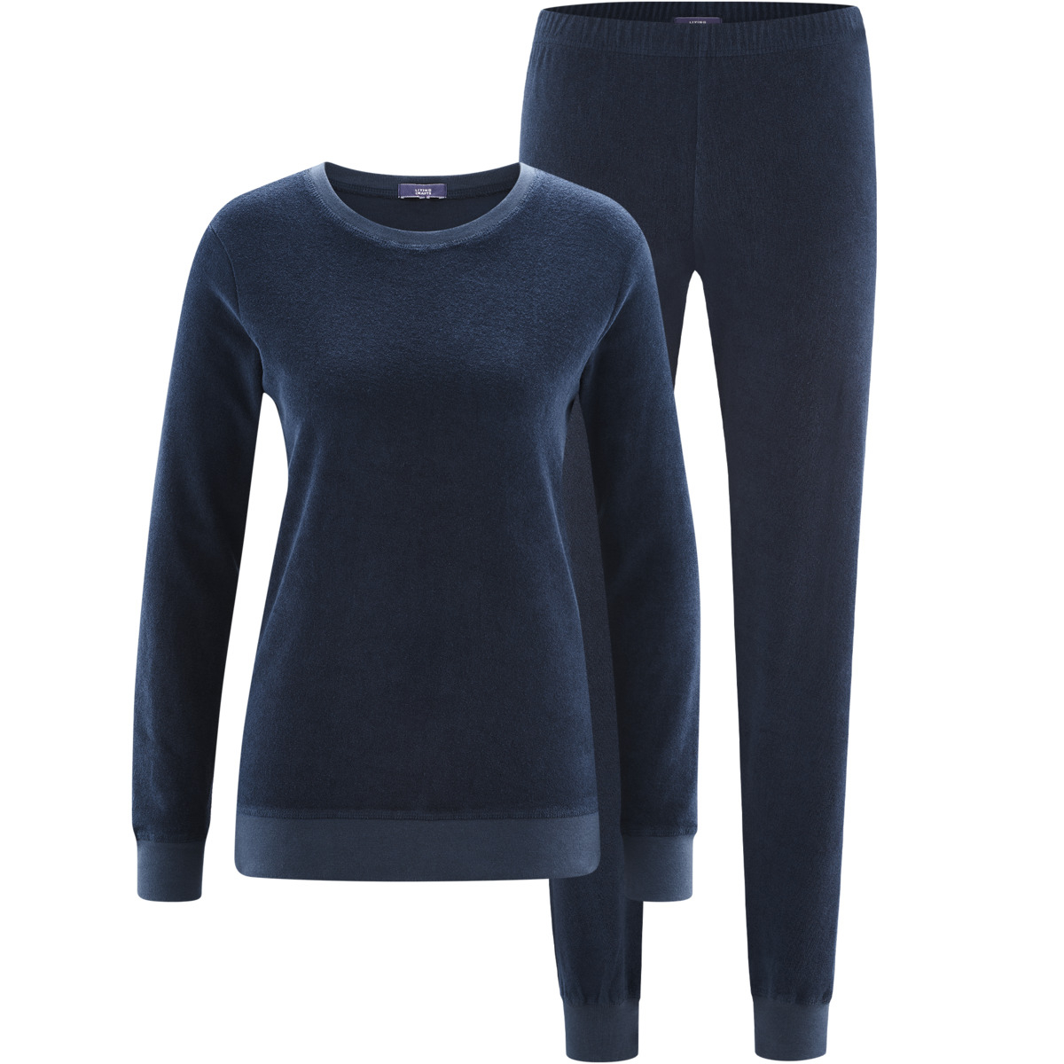 Ženska pižama iz 100% eko bombaža frotir MODRA Ženska pižama iz 100% eko bombaža frotir MODRA