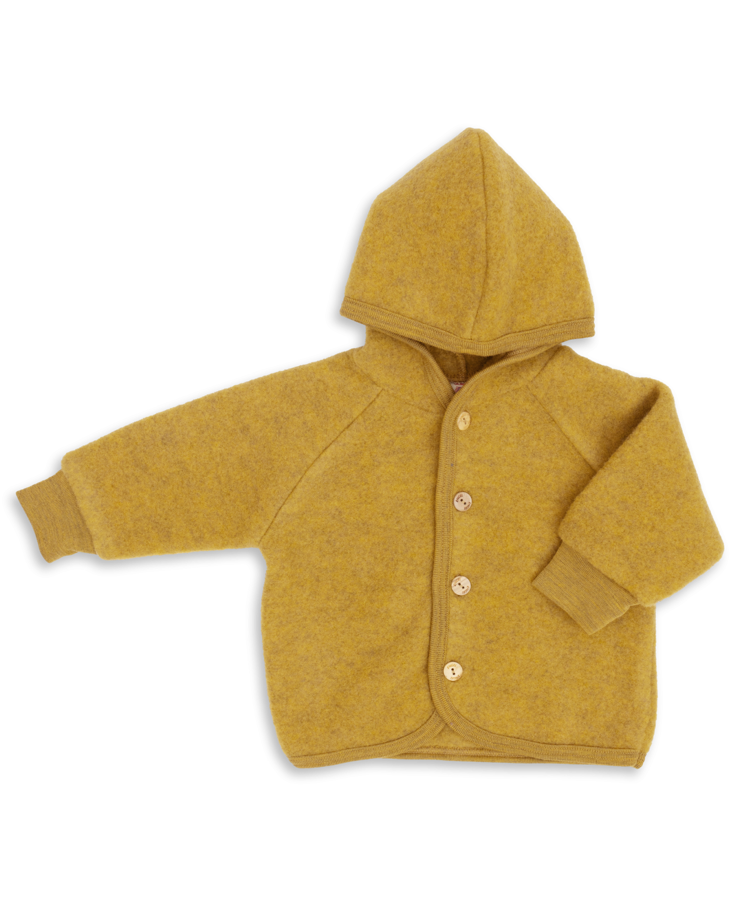 Otroška jopa/jakna s kapuco saffron - flis 100% volna od 50-116 Otroška jopa/jakna s kapuco saffron - flis 100% volna od 50-116