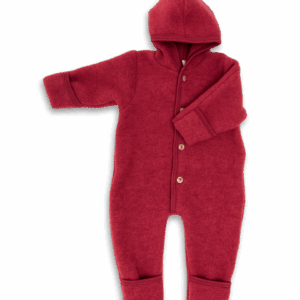 Otroški pajac s kapuco jasper - flis 100% volna od 50-92