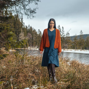 Ženska obleka 52% ekološki bombaž, viskoza bambus MODRA S,M Ženska obleka 52% ekološki bombaž, viskoza bambus MODRA S,M