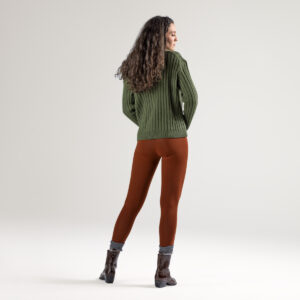 Ženska jopa Pirala 65% eko bombaža in 35% volne ZELENA Ženska jopa Pirala 65% eko bombaža in 35% volne ZELENA