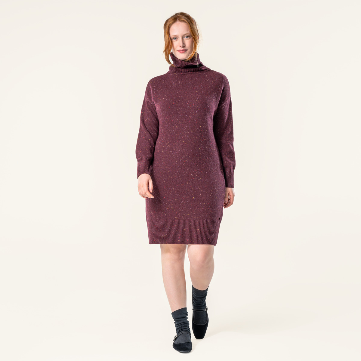 Ženska obleka Pacifica 100% volna BURGUNDY Ženska obleka Pacifica 100% volna BURGUNDY