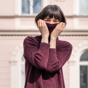 Ženska obleka Pacifica 100% volna BURGUNDY Ženska obleka Pacifica 100% volna BURGUNDY