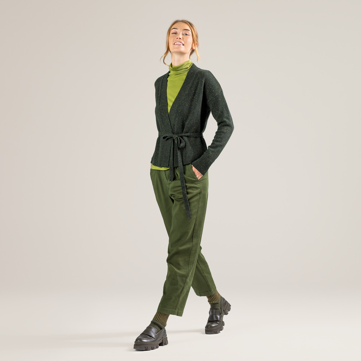 Ženska jopa Pacita 100% volna ZELENA Ženska jopa Pacita 100% volna ZELENA