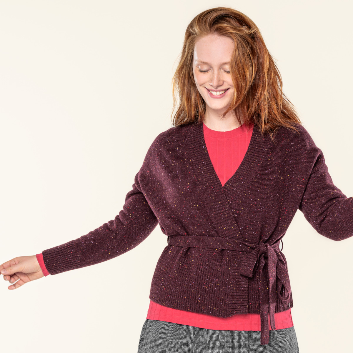 Ženska jopa Pacita 100% volna BURGUNDY Ženska jopa Pacita 100% volna BURGUNDY