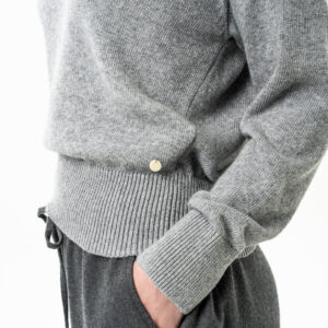 Ženski pulover Ulana 65% eko bombaž, 35% volna - SIV Ženski pulover Ulana 65% eko bombaž, 35% volna - SIV