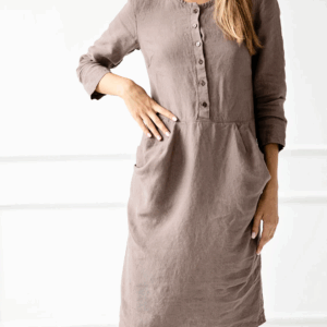 Obleka 3-4 rokav 1230, 100% lan Obleka 3-4 rokav 1230, 100% lan