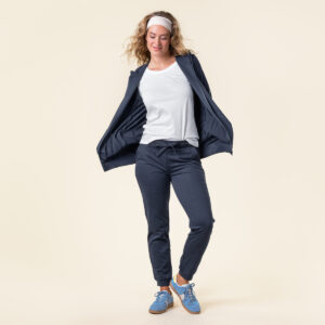 Ženski spodnji del trenirke iz 100% eko bombaža moder Ženski spodnji del trenirke iz 100% eko bombaža moder