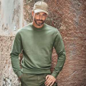 EKO Bombažni Moški Pulover ZELEN M,L