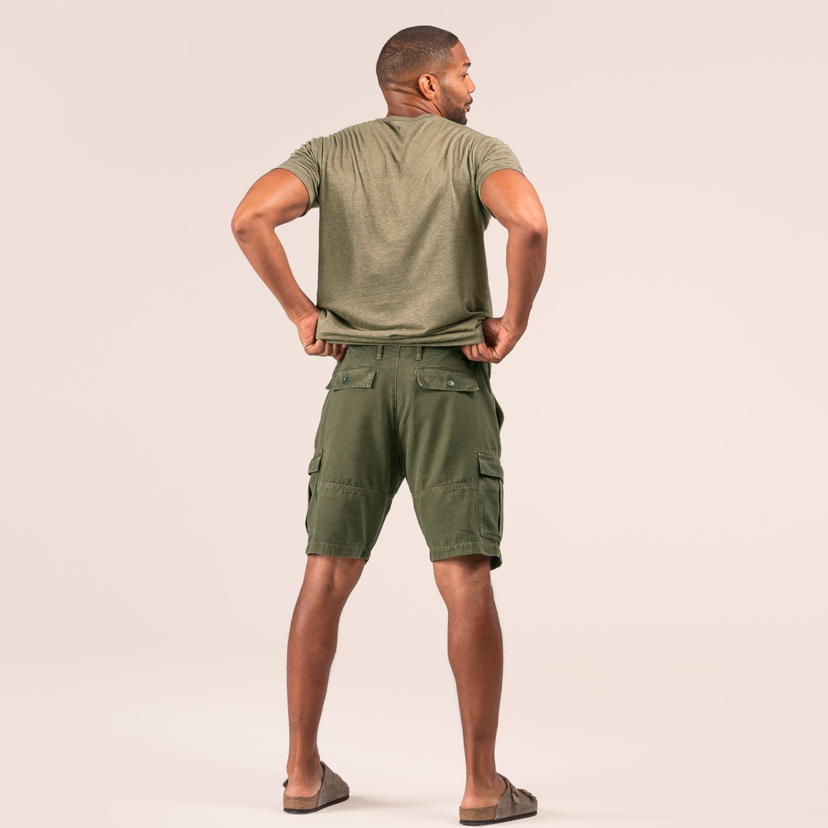 Moške bermude eko bombaž ZELENE 50 Moške bermude eko bombaž ZELENE 50