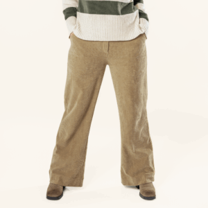 Ženske žametne hlače 100% eko bombaž BEIGE L