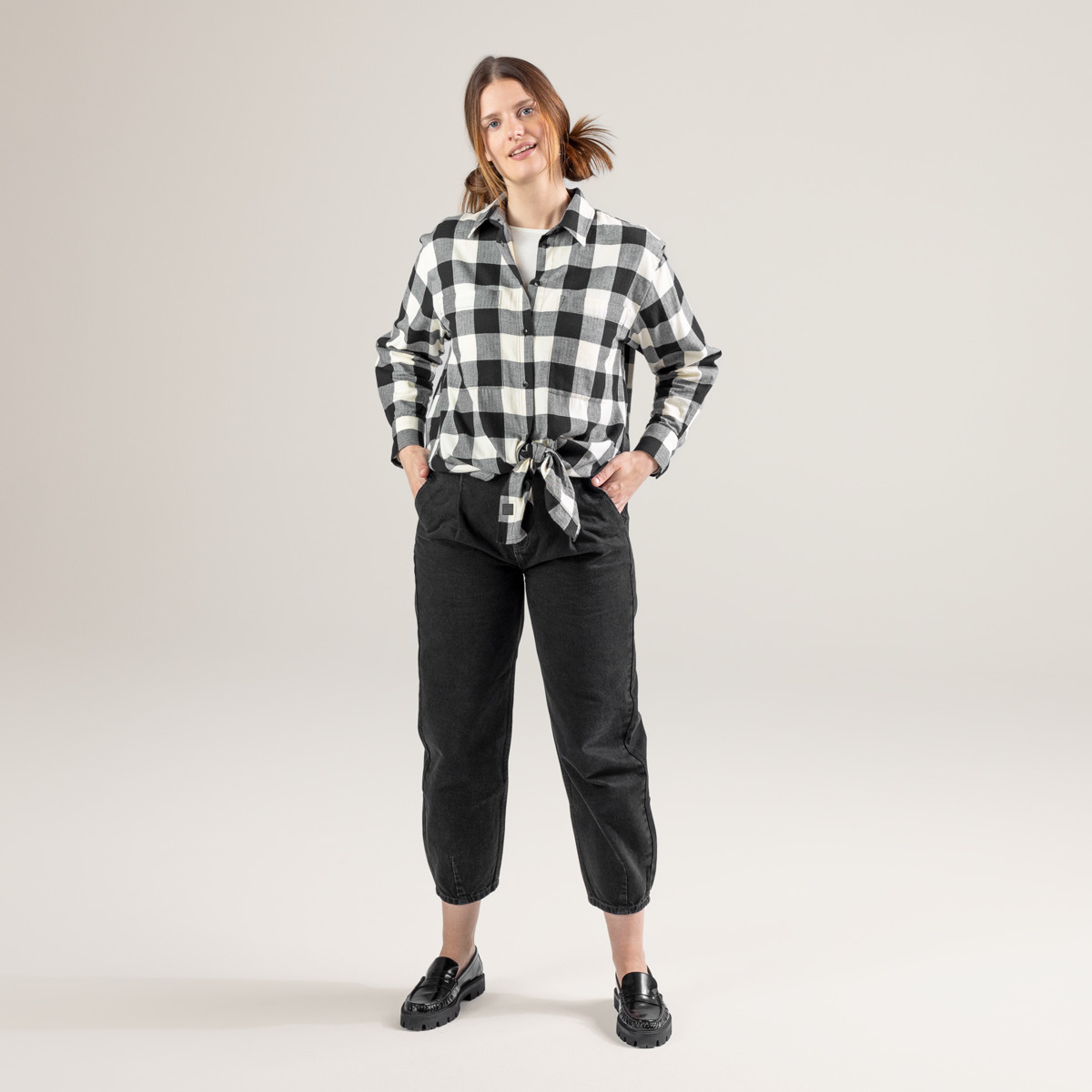Ženska flanela srajca iz 100% eko bombaža karo Ženska flanela srajca iz 100% eko bombaža karo