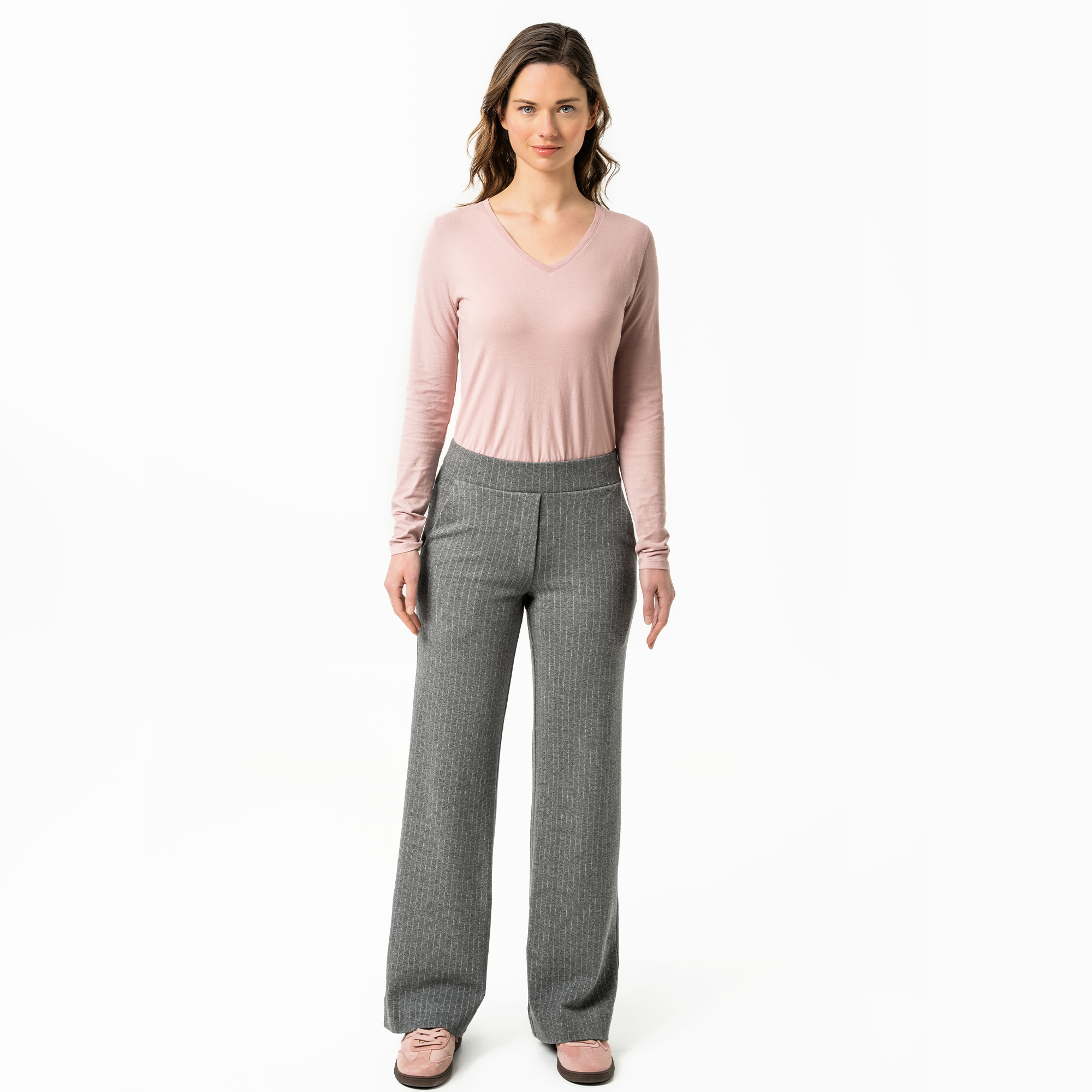 Ženske hlače eko bombaž SIVE S,M