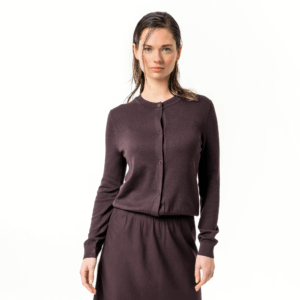 Ženska jopa Scara 100% eko bombaž RJAVO VIJOLIČNA