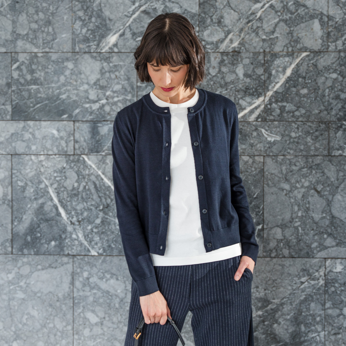 Ženska jopa Scara 100% eko bombaž MODRA Ženska jopa Scara 100% eko bombaž MODRA