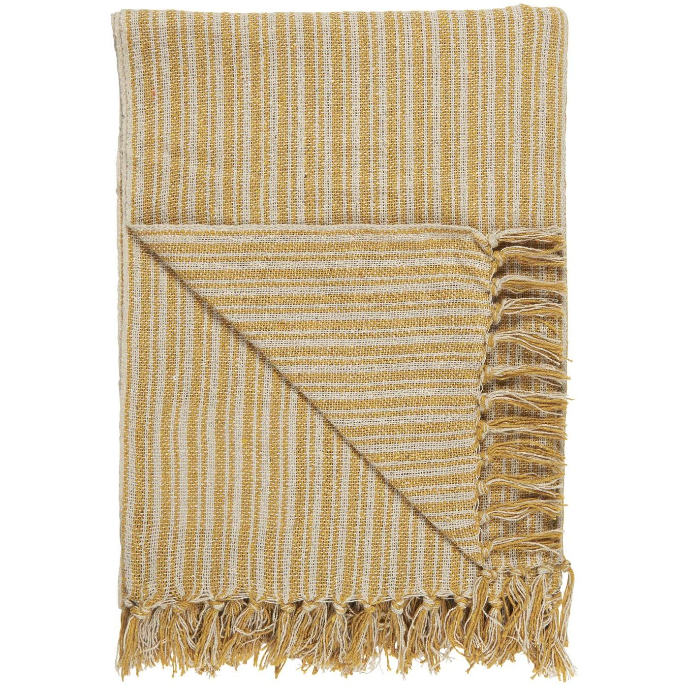 Deka 100% bombaž cream/yellow stripe Deka 100% bombaž cream/yellow stripe