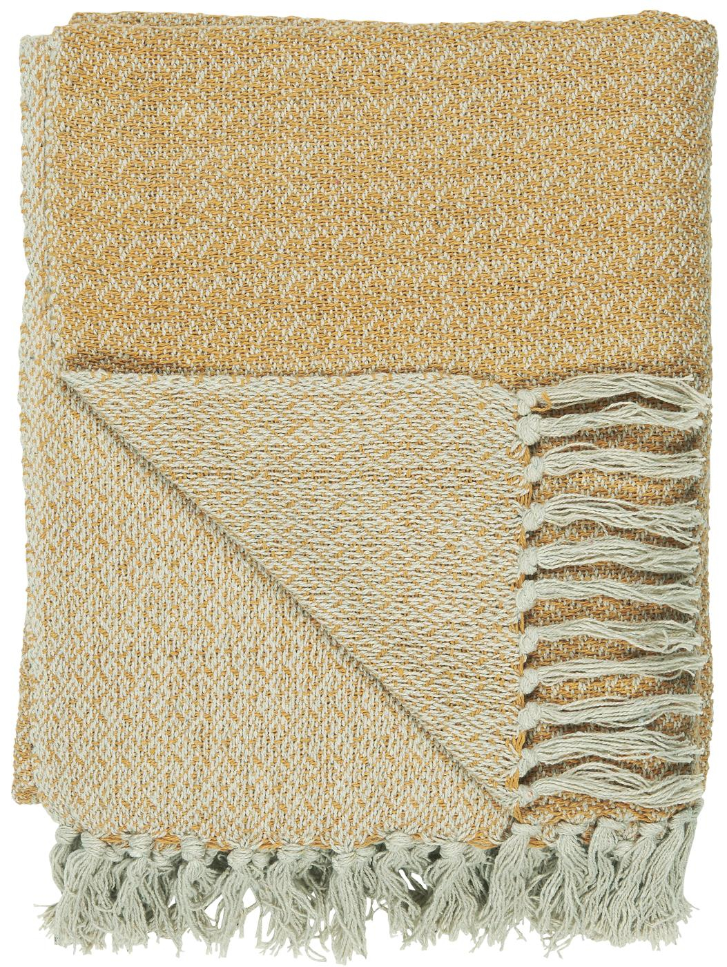 Deka 100% bombaž orange/cream Deka 100% bombaž orange/cream