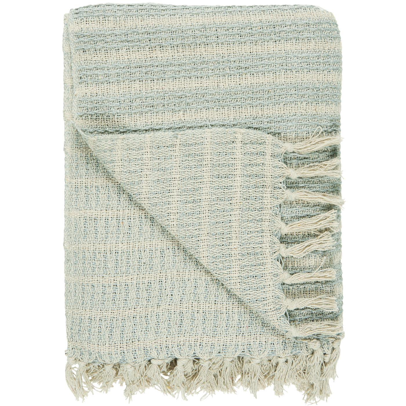 Deka 100% bombaž sv.modra črte 130x160