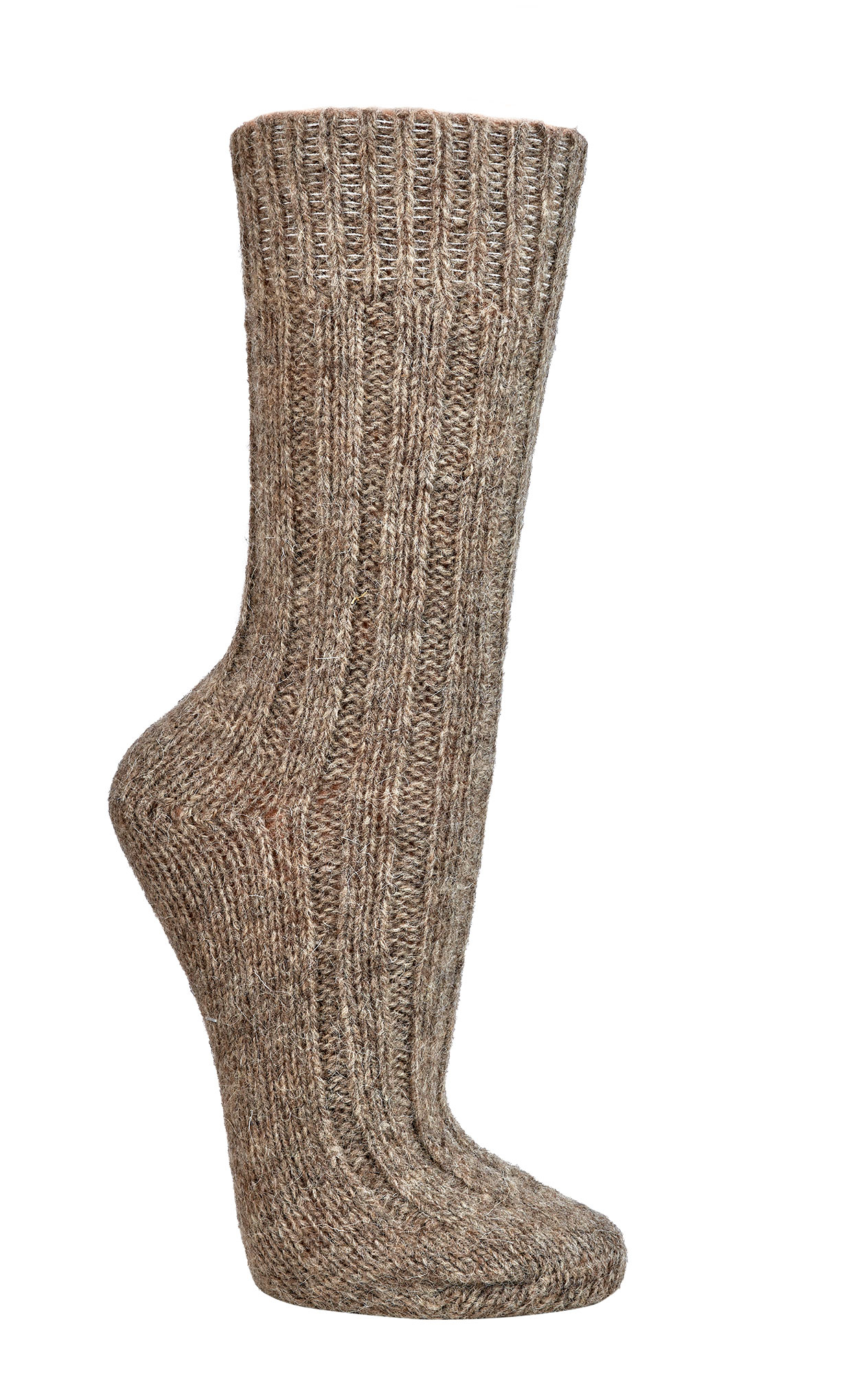 Eko nogavice z alpaka volno debelejše- natur rjave Eko nogavice z alpaka volno debelejše- natur rjave