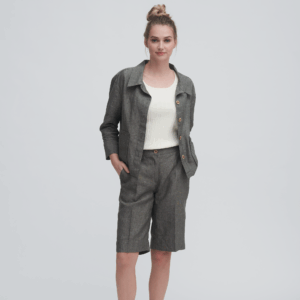 Ženske bermuda hlače iz 100% lan 38 Ženske bermuda hlače iz 100% lan 38