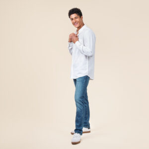 Moška srajca DR iz 55% lana in 45% eko bombaža bela 48,50,52 Moška srajca DR iz 55% lana in 45% eko bombaža bela 48,50,52