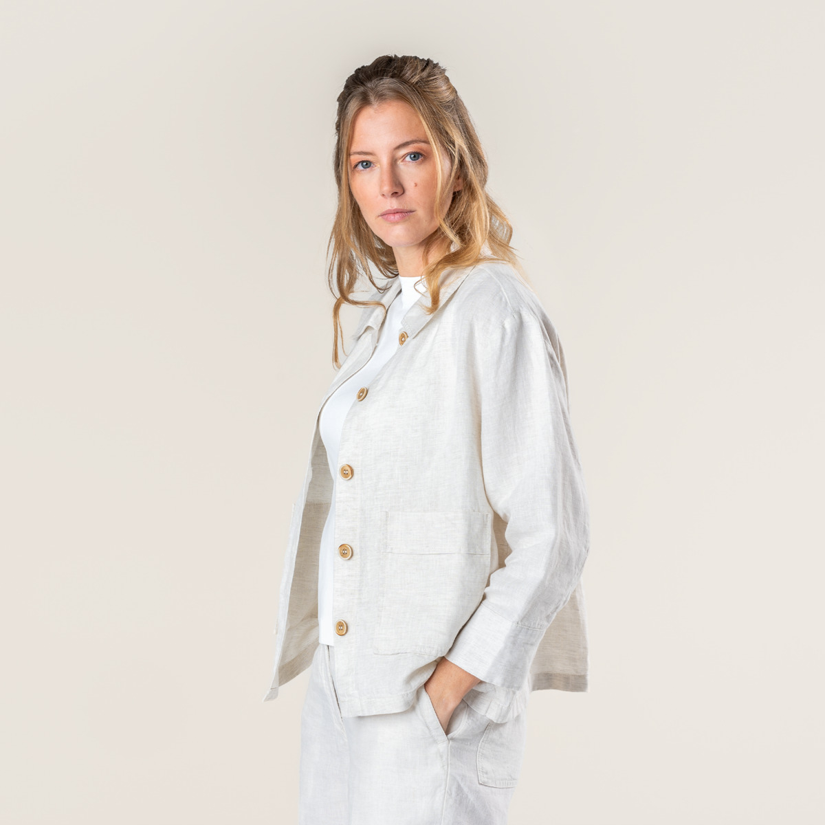 Ženska jakna ONYX 100% lan NATUR Ženska jakna ONYX 100% lan NATUR