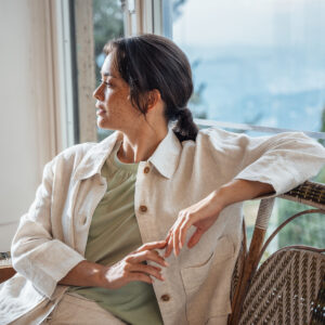 Ženska jakna ONYX 100% lan NATUR Ženska jakna ONYX 100% lan NATUR