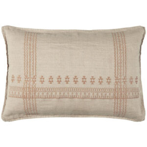Prevleka 100% lan 40x60 vezenje w/light brown Prevleka 100% lan 40x60 vezenje w/light brown
