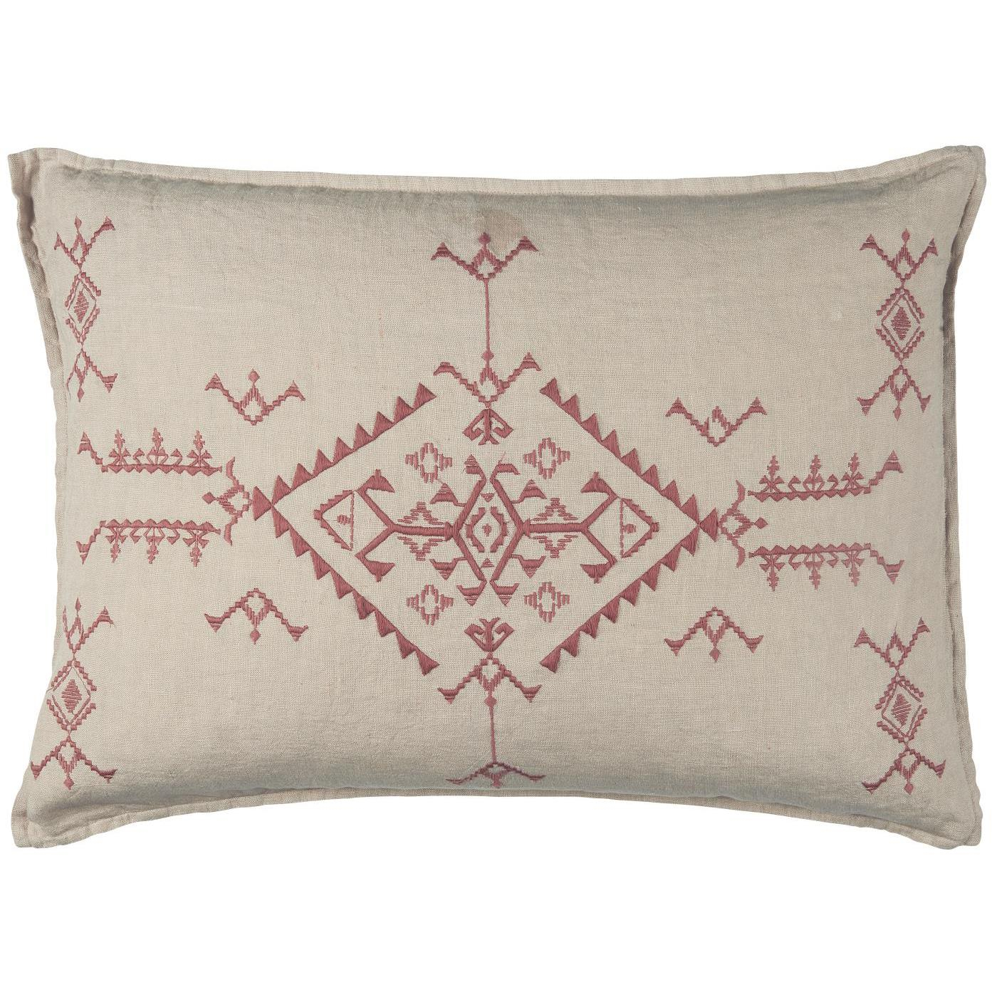 Prevleka 100% lan 50x70 vezenje w/faded rose Prevleka 100% lan 50x70 vezenje w/faded rose