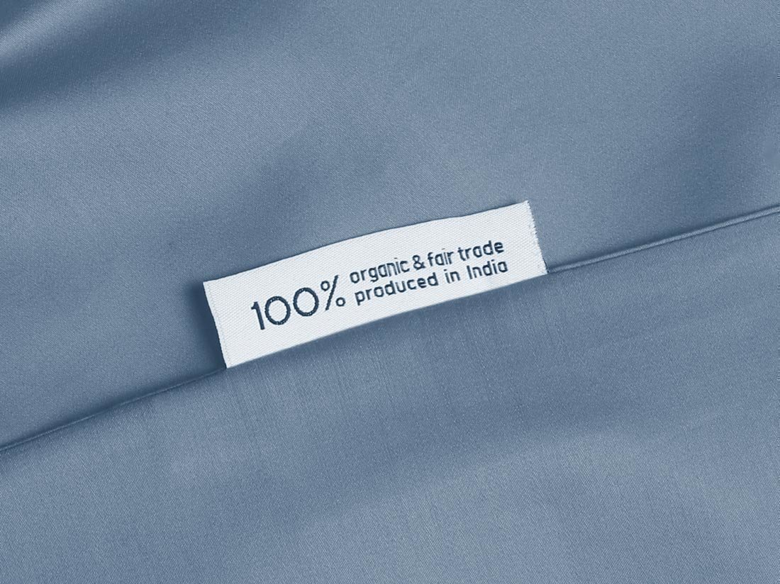 Posteljnina ekološki bombaž saten FADED BLUE več dimenzij Posteljnina ekološki bombaž saten FADED BLUE več dimenzij