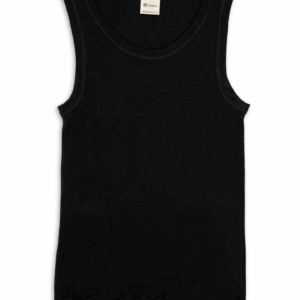 Moška spodnja majica, črna - volna, svila