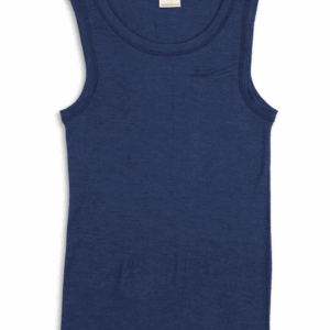 Moška spodnja majica, modra - volna, svila