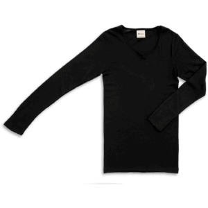 Ženska majica DR, črna - volna, svila