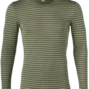 STARA CENA Moška majica DR, črte olivna- volna svila 54-56