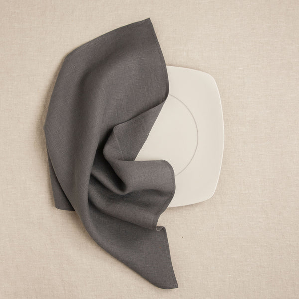 Prtiček lan temno siv 42x42 Prtiček lan temno siv 42x42