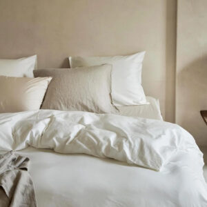 Posteljnina ekološki bombaž saten TOPLA BELA več dimenzij