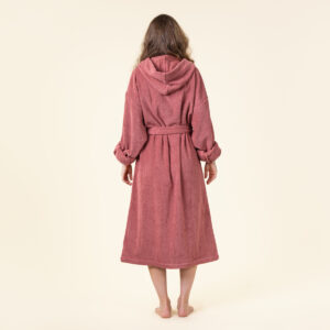 Kopalni plašč s kapuco iz 100% eko bombaža unisex roza Kopalni plašč s kapuco iz 100% eko bombaža unisex roza