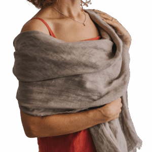 Šal iz 100% lana natur siva Šal iz 100% lana natur siva