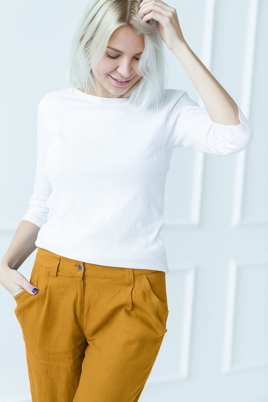 Ženske hlače 1383 100% lan, HONEY M Ženske hlače 1383 100% lan, HONEY M