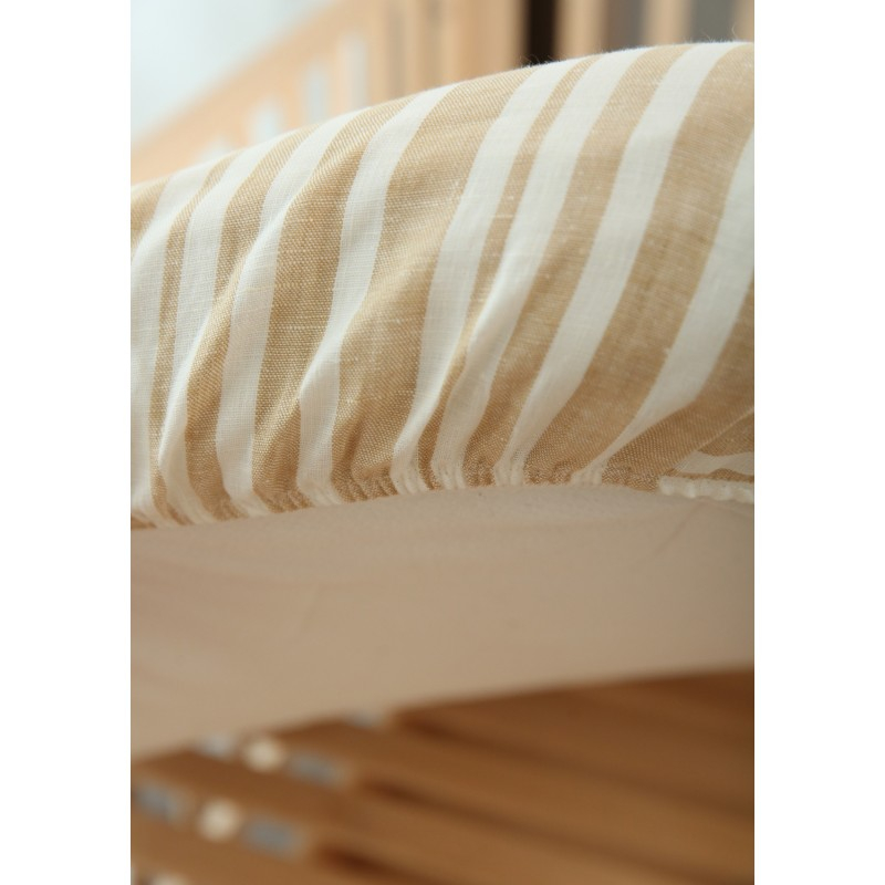 Jogi rjuha 100% lan, črtasta 60x120,70x140 Jogi rjuha 100% lan, črtasta 60x120,70x140