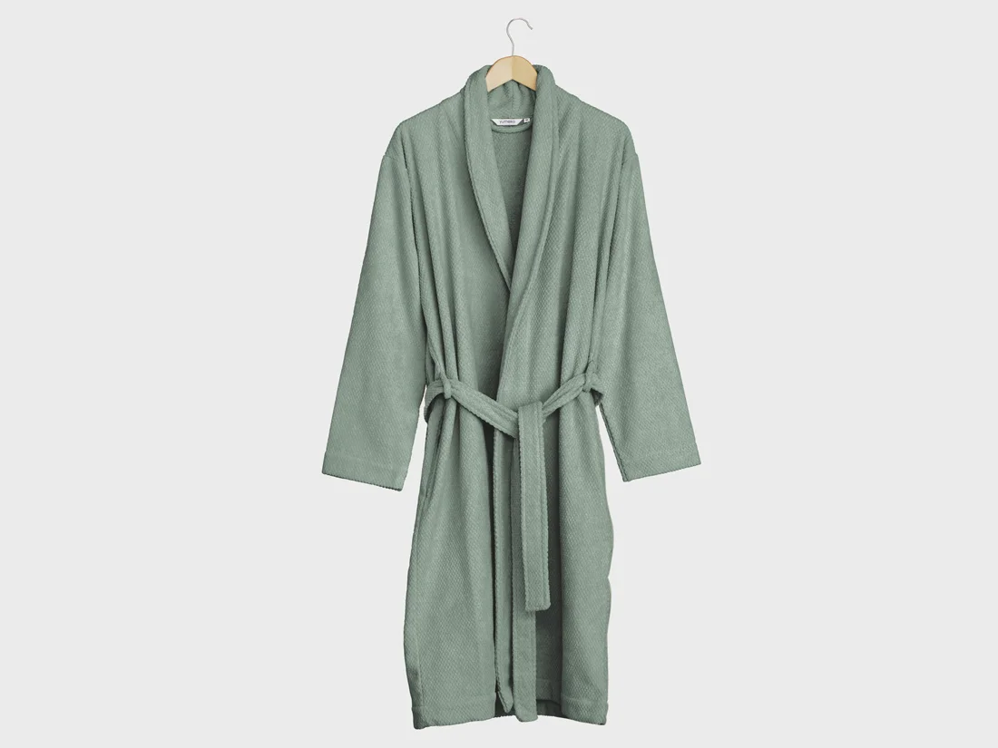 Kopalni plašč ekološki bombaž dots SEA GREEN Kopalni plašč ekološki bombaž dots SEA GREEN