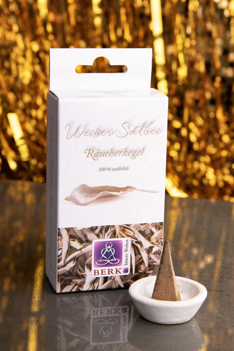 Kadilni stožci Beli žajbelj 20g. Kadilni stožci Beli žajbelj 20g.