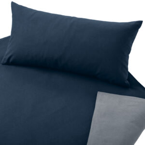 Otroška posteljnina FLANELA srebrna/t.modra 100x135,40x60