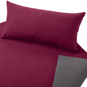 Otroška posteljnina FLANELA malina/grafit 100x135,40x60