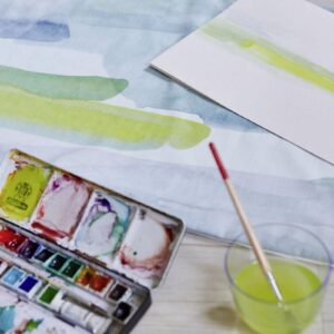 Posteljnina Grunspecht saten, ročno potiskana 140x200, 50x70