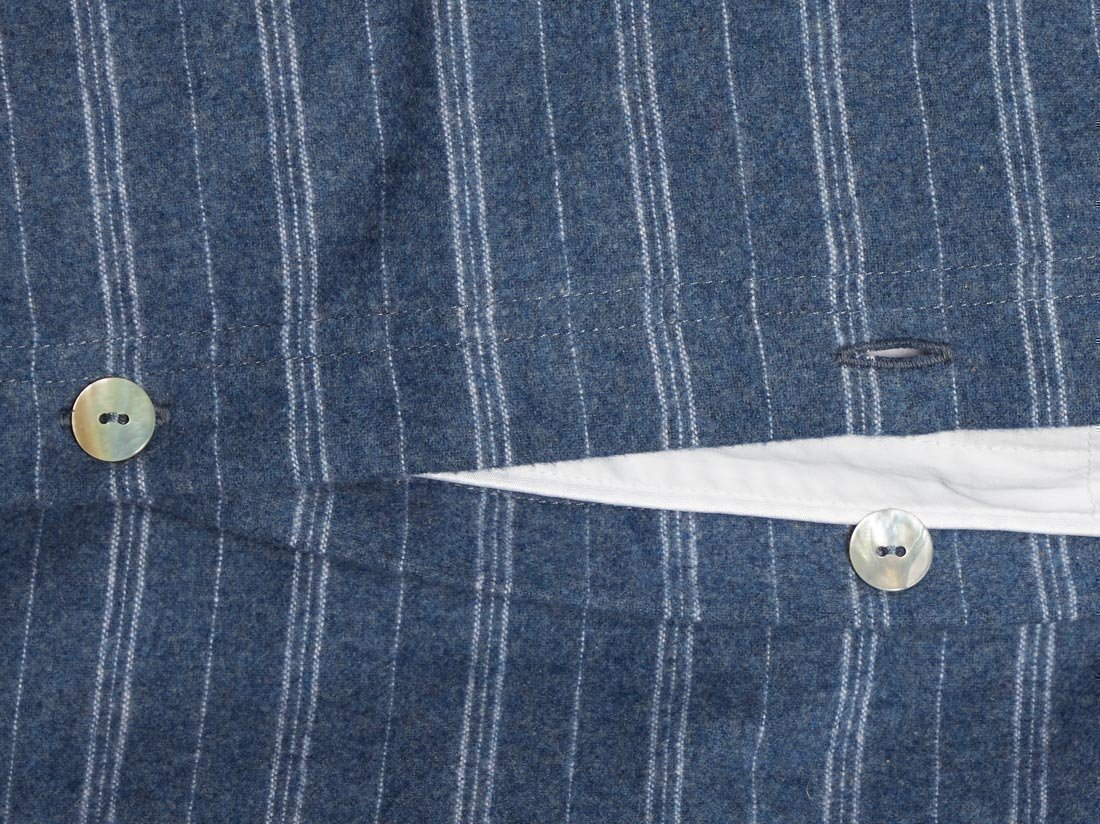 Posteljnina flanela modra črtasta, razl.dim.