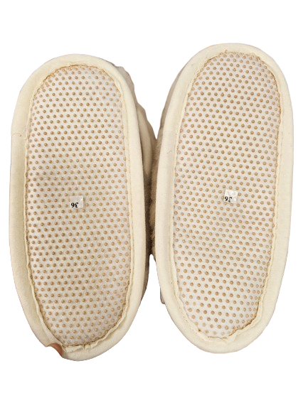 Visoki copati iz 100% kosmatene volne crem, več velikosti